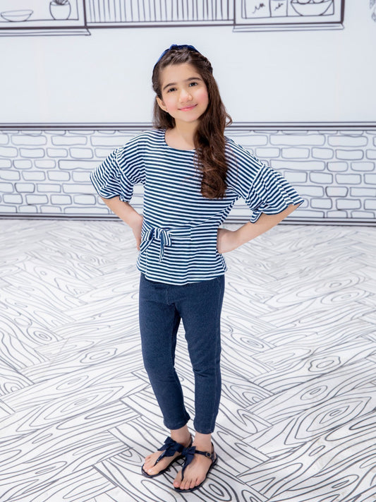 Edenrobe - Girl's Navy Blue Top - EGTK21-014