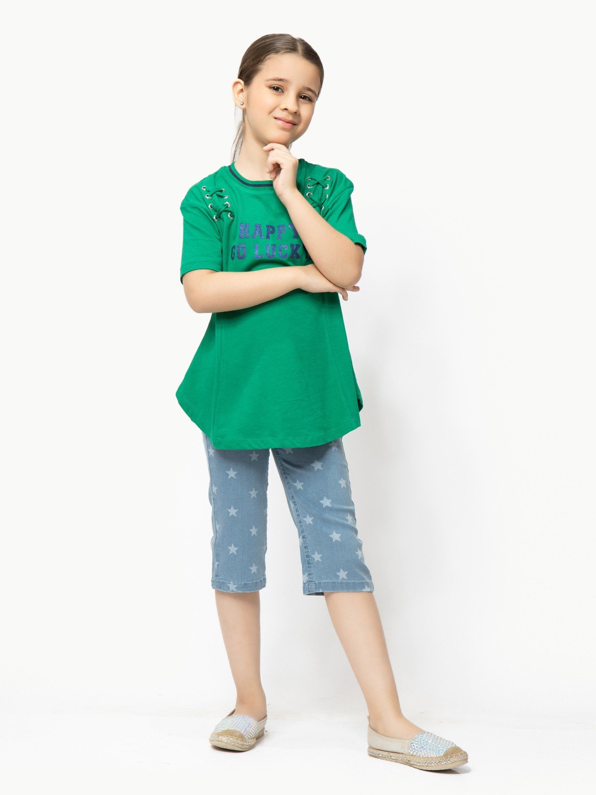 Edenrobe - Girl's Green Top - EGTK21-016