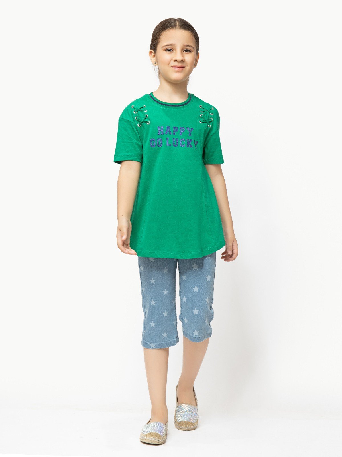 Edenrobe - Girl's Green Top - EGTK21-016