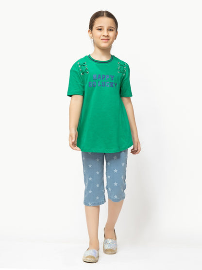 Edenrobe - Girl's Green Top - EGTK21-016