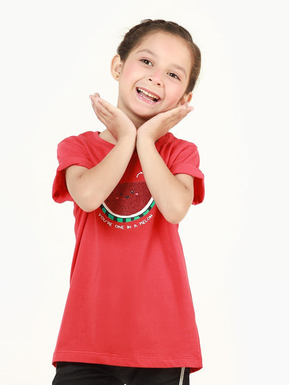 Edenrobe - Girl's Red Top - EGTK22-006