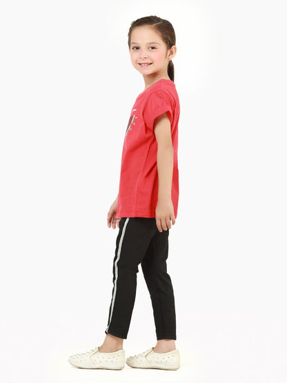 Edenrobe - Girl's Red Top - EGTK22-006