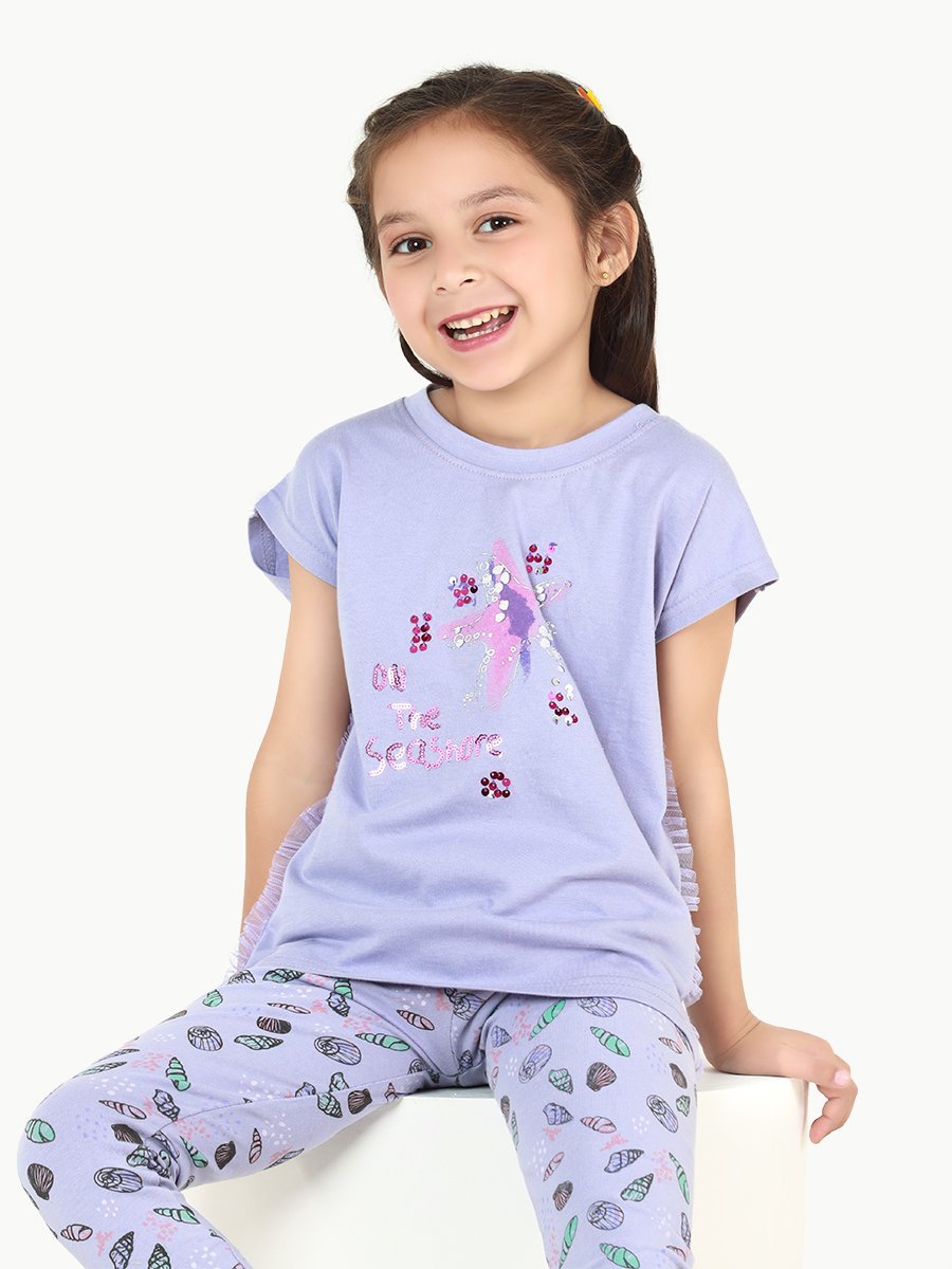 Edenrobe - Girl's Purple Top - EGTS21-001