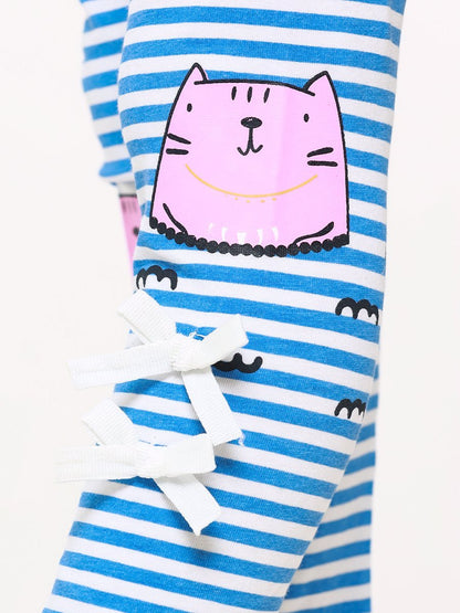 Edenrobe - Girl's White & Blue Top - EGTS21-002