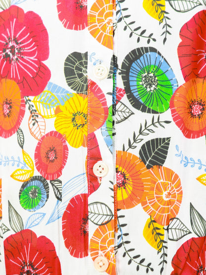 Edenrobe - Girl's White Multi Top - EGTW22-003