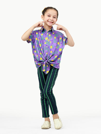 Edenrobe - Girl's Purple Top - EGTW22-013