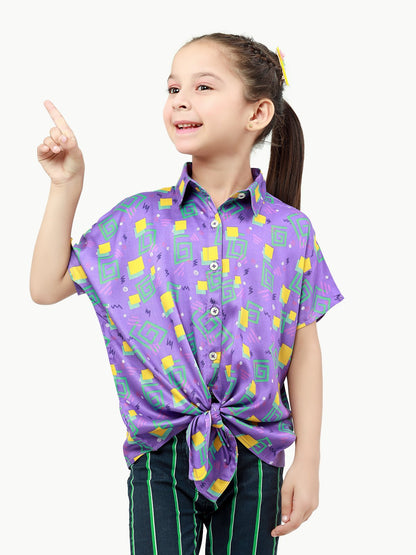 Edenrobe - Girl's Purple Top - EGTW22-013