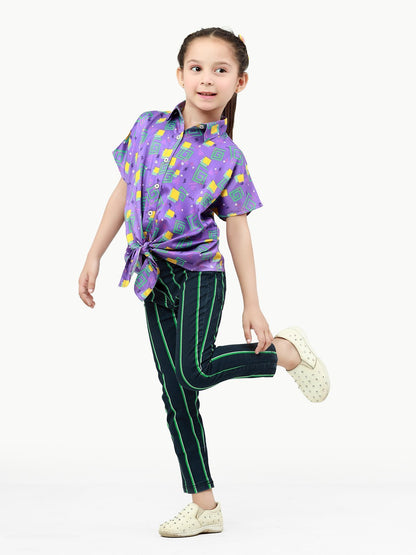 Edenrobe - Girl's Purple Top - EGTW22-013