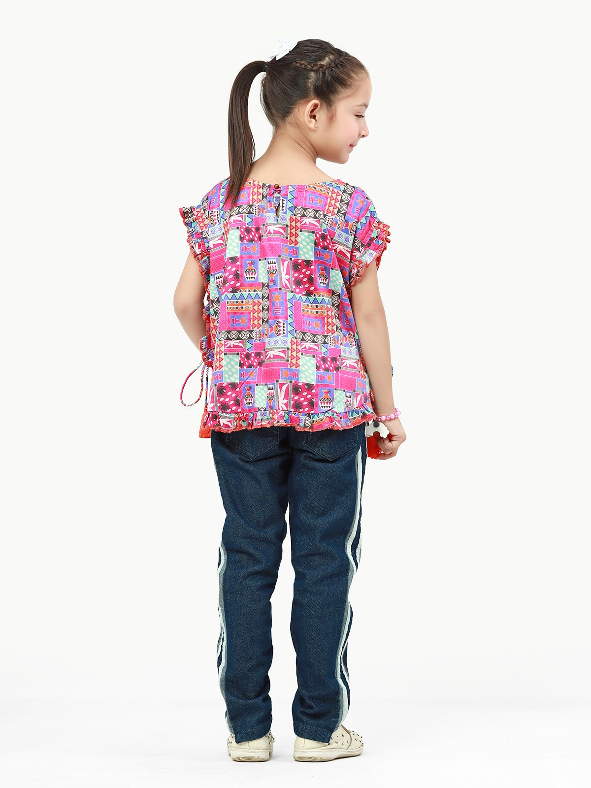 Edenrobe - Girl's Pink Multi Top - EGTW22-015