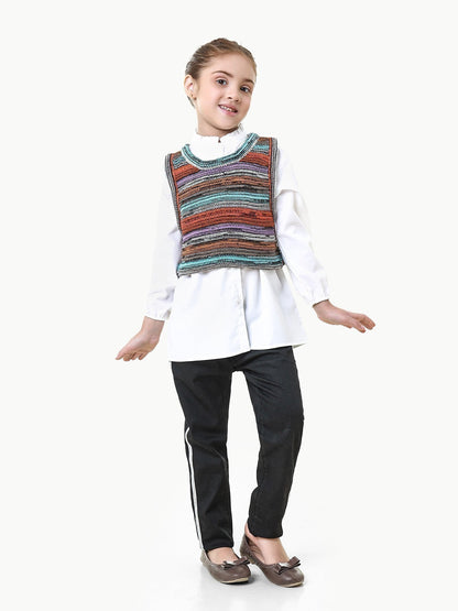 Edenrobe - Girl's White Top - EGTW22-028