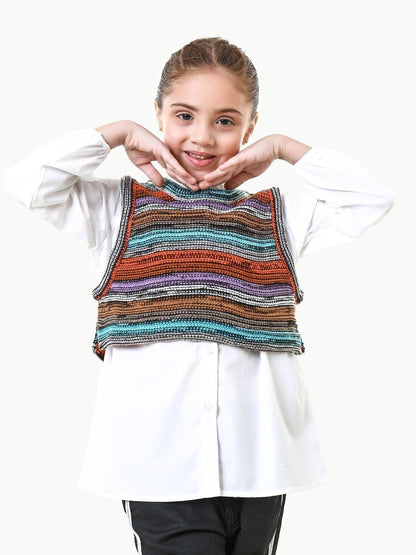 Edenrobe - Girl's White Top - EGTW22-028