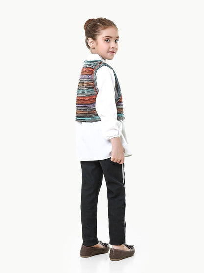 Edenrobe - Girl's White Top - EGTW22-028