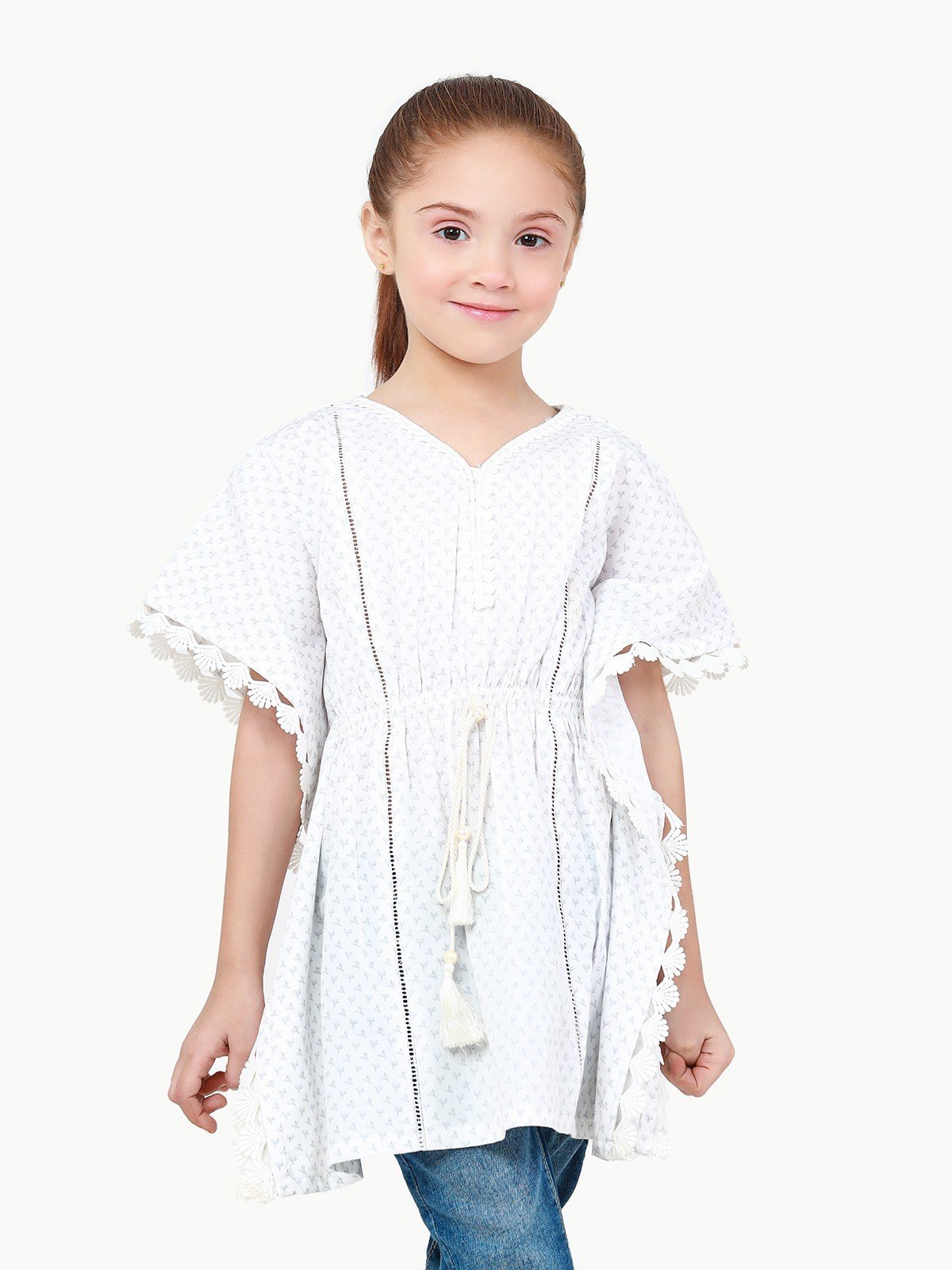 Edenrobe - Girl's White Top - EGTW22-053