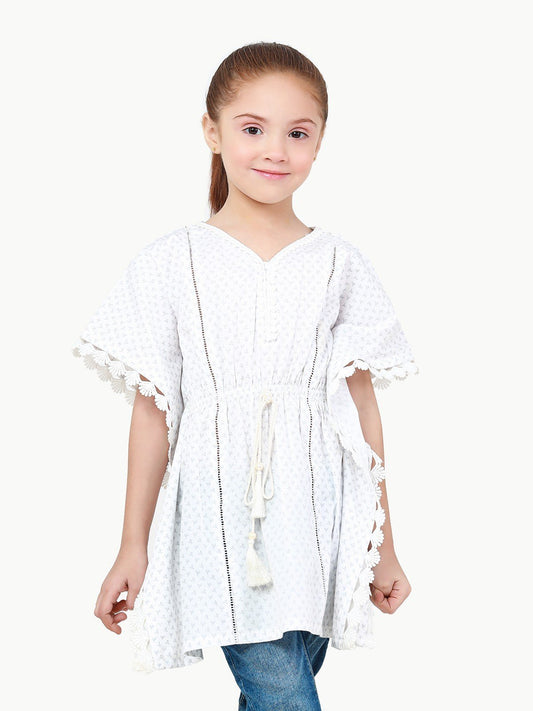 Edenrobe - Girl's White Top - EGTW22-053