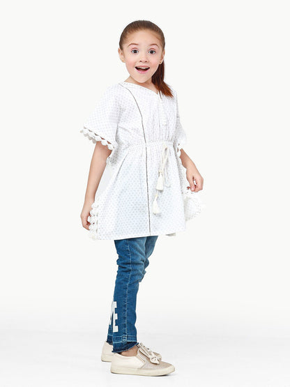 Edenrobe - Girl's White Top - EGTW22-053