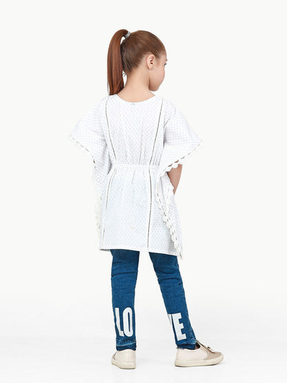 Edenrobe - Girl's White Top - EGTW22-053