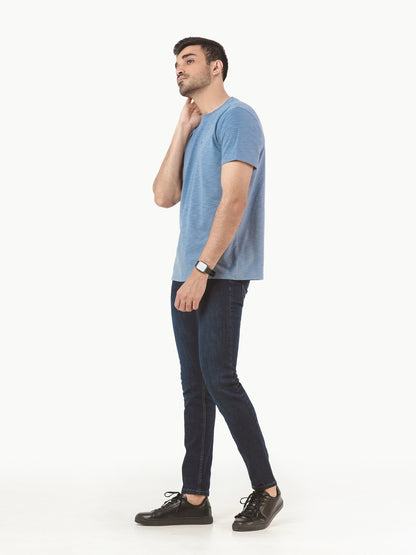 Edenrobe - Men's Teal Blue Basic Tee - EMTBT22-005