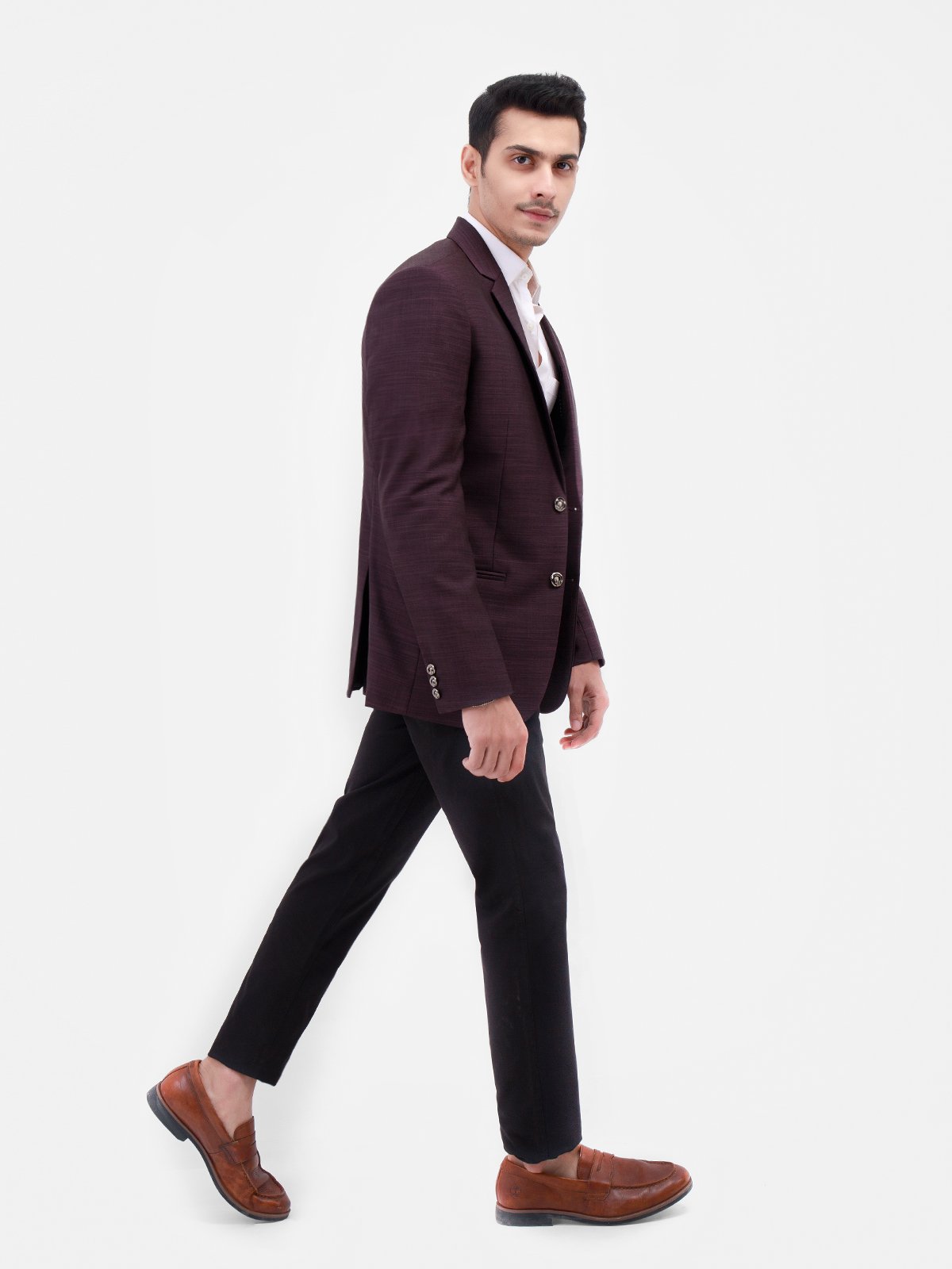 Edenrobe - Men's Plum Blazer - EMTB22-6763