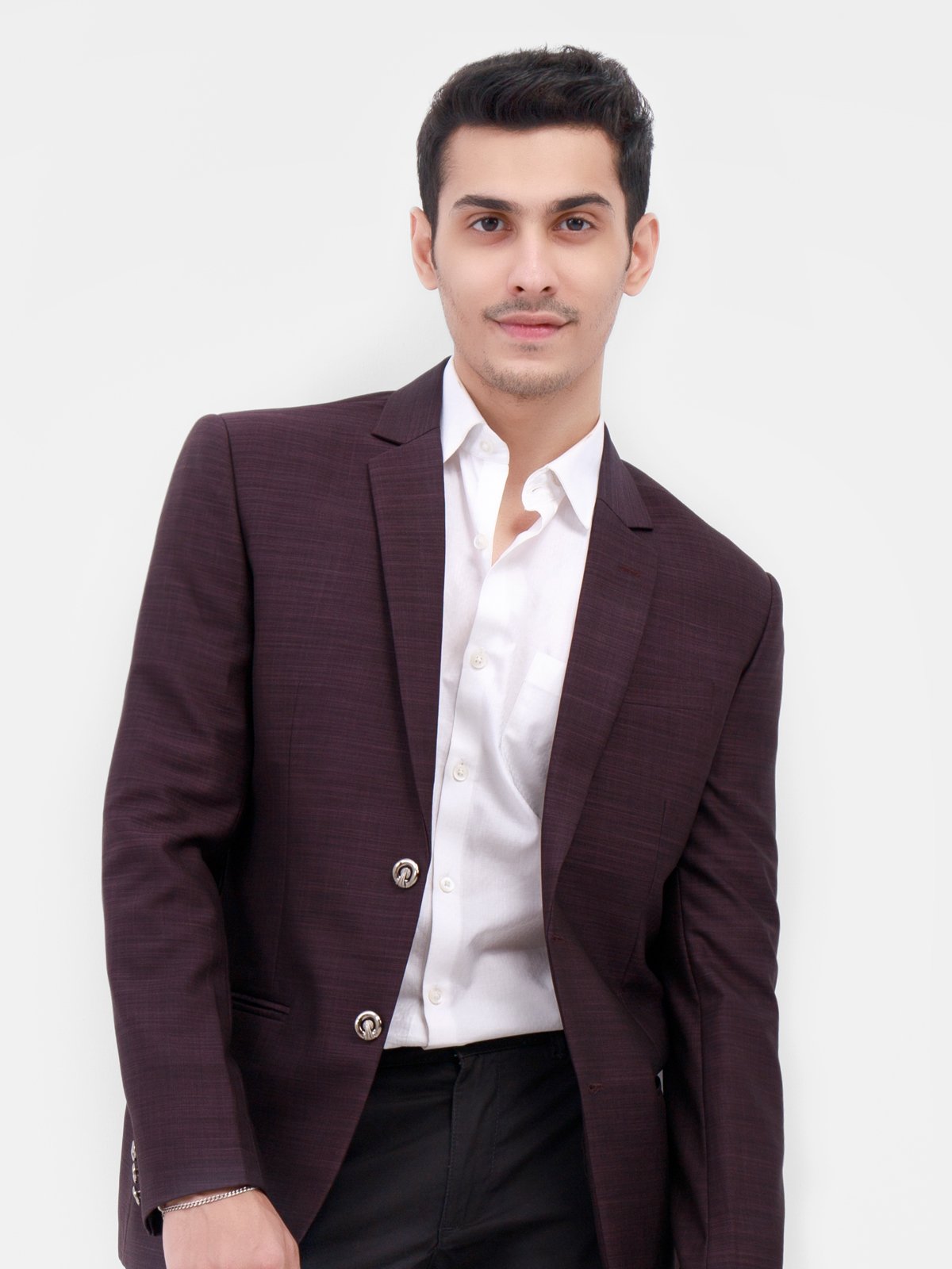 Edenrobe - Men's Plum Blazer - EMTB22-6763