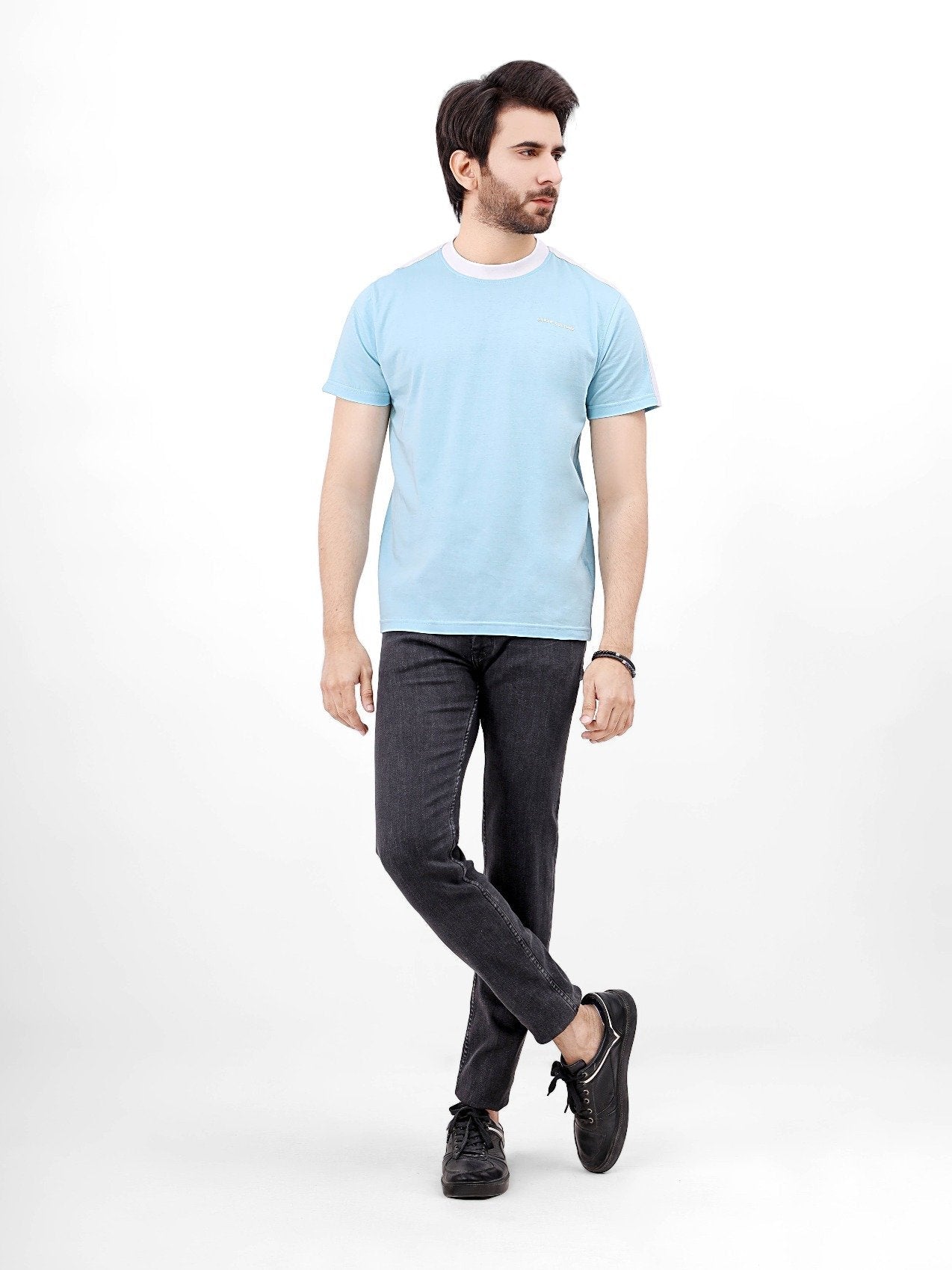 Edenrobe - Men's Light Blue Graphic Tee - EMTGT21-013