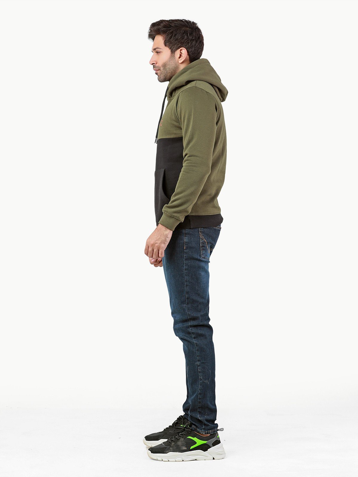 Edenrobe - Men's Olive Green Hoodie - EMTH22-002