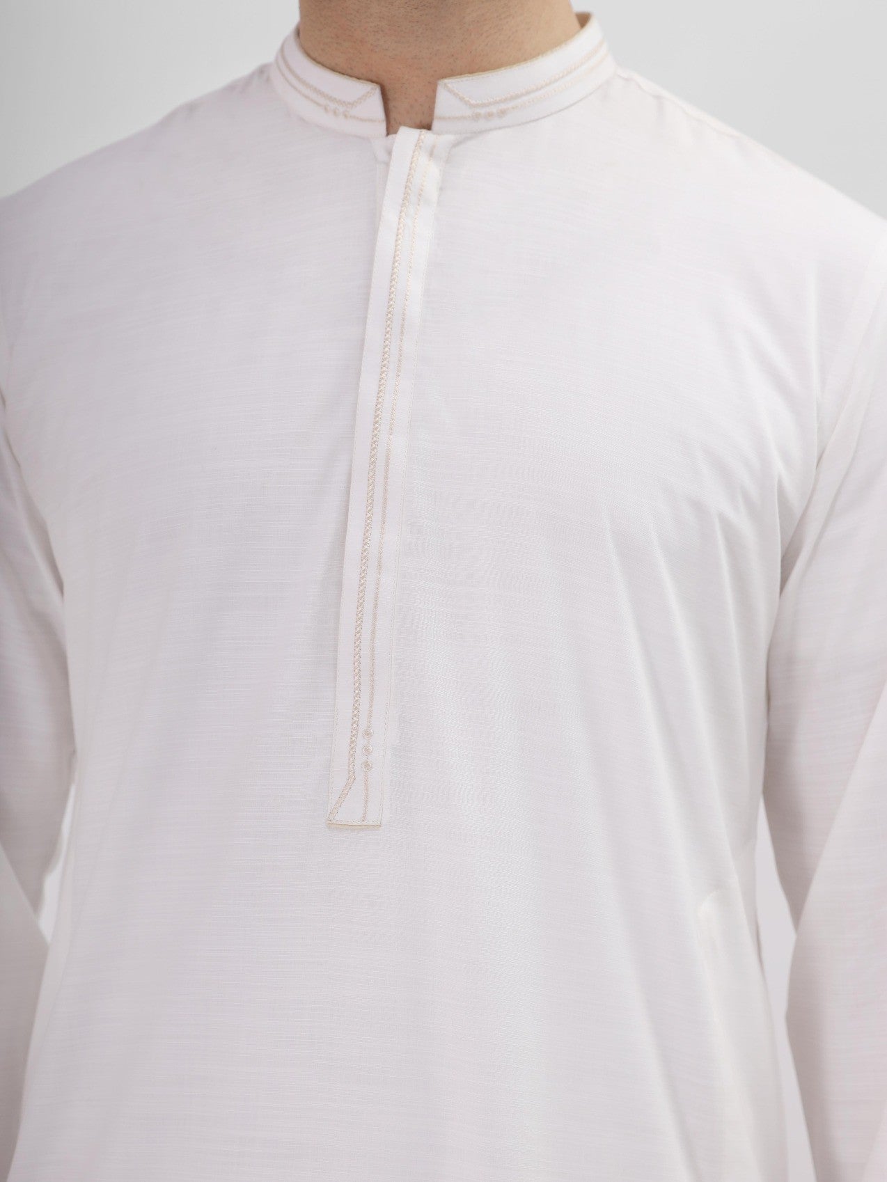 Edenrobe - Men's Off White Kurta Shalwar - EMTKS22S-40926
