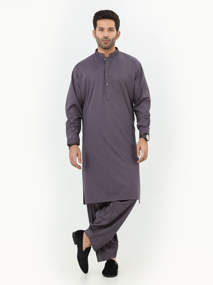 Edenrobe - Men's Purple Kurta Shalwar - EMTKS22S-40951