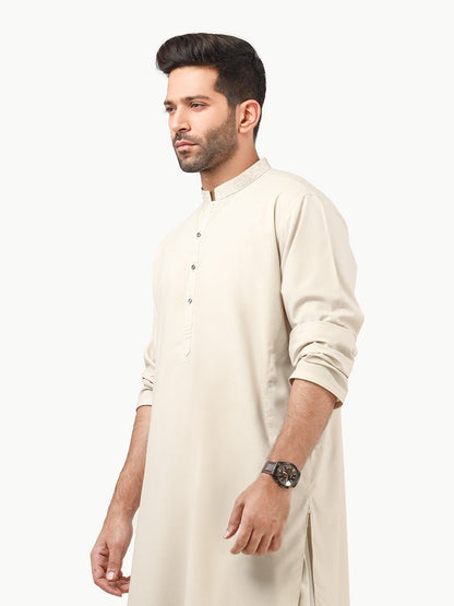 Edenrobe - Men's Light Sage Kurta Shalwar - EMTKS22S-40957