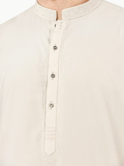 Edenrobe - Men's Light Sage Kurta Shalwar - EMTKS22S-40957