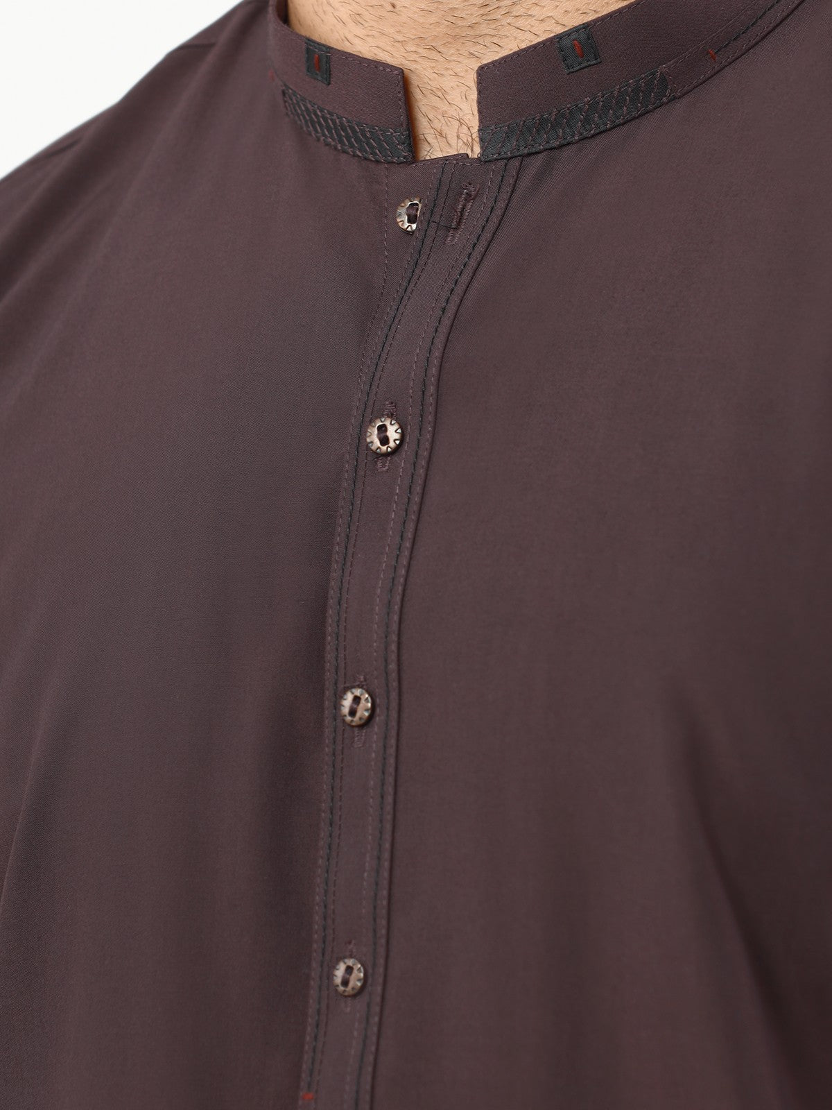 Edenrobe - Men's Plum Kurta Shalwar - EMTKS22S-40968