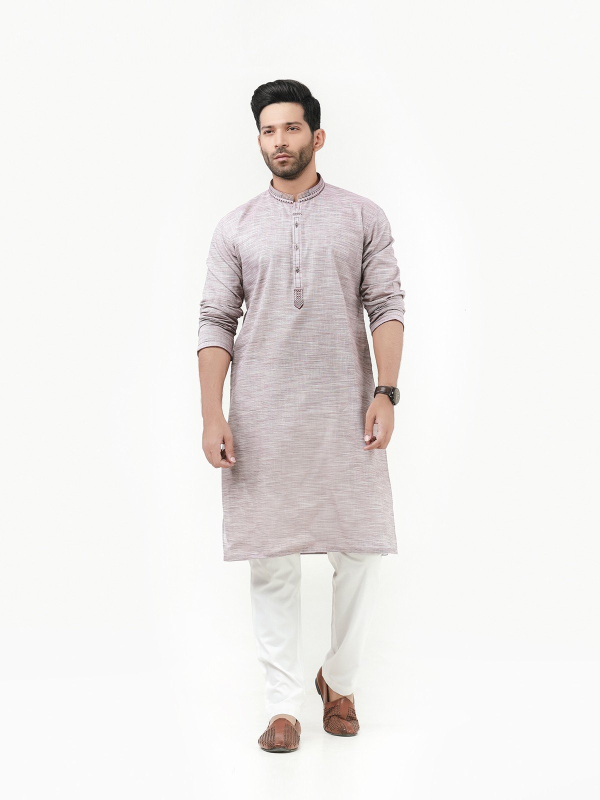 Edenrobe - Men's Maroon Kurta - EMTK22S-99216