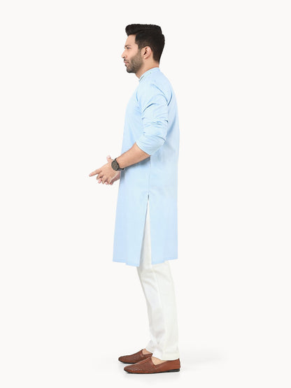 Edenrobe - Men's Sky Blue Kurta - EMTK22S-99217
