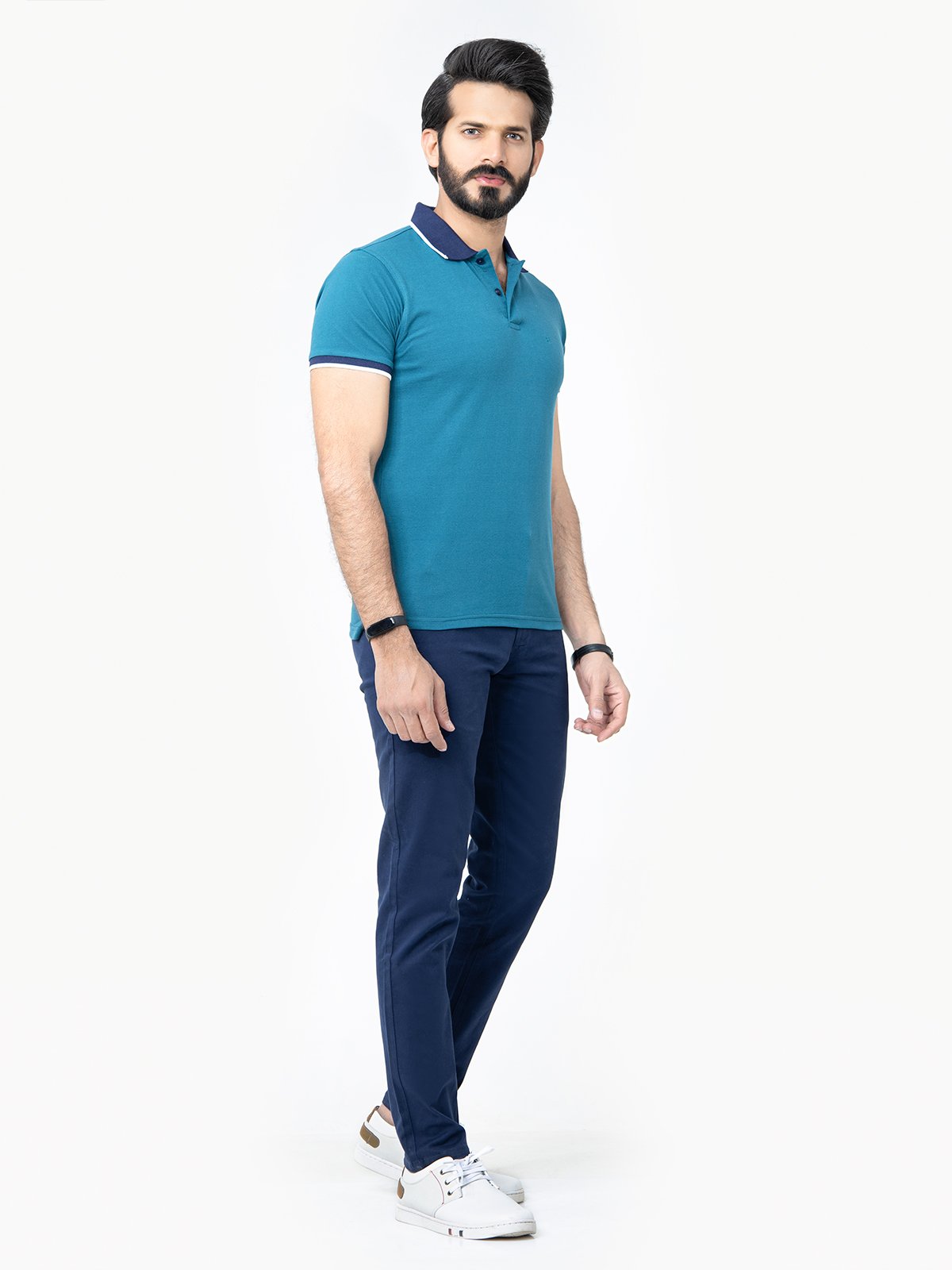 Edenrobe - Men's Teal Blue Polo Shirt - EMTPS22-003