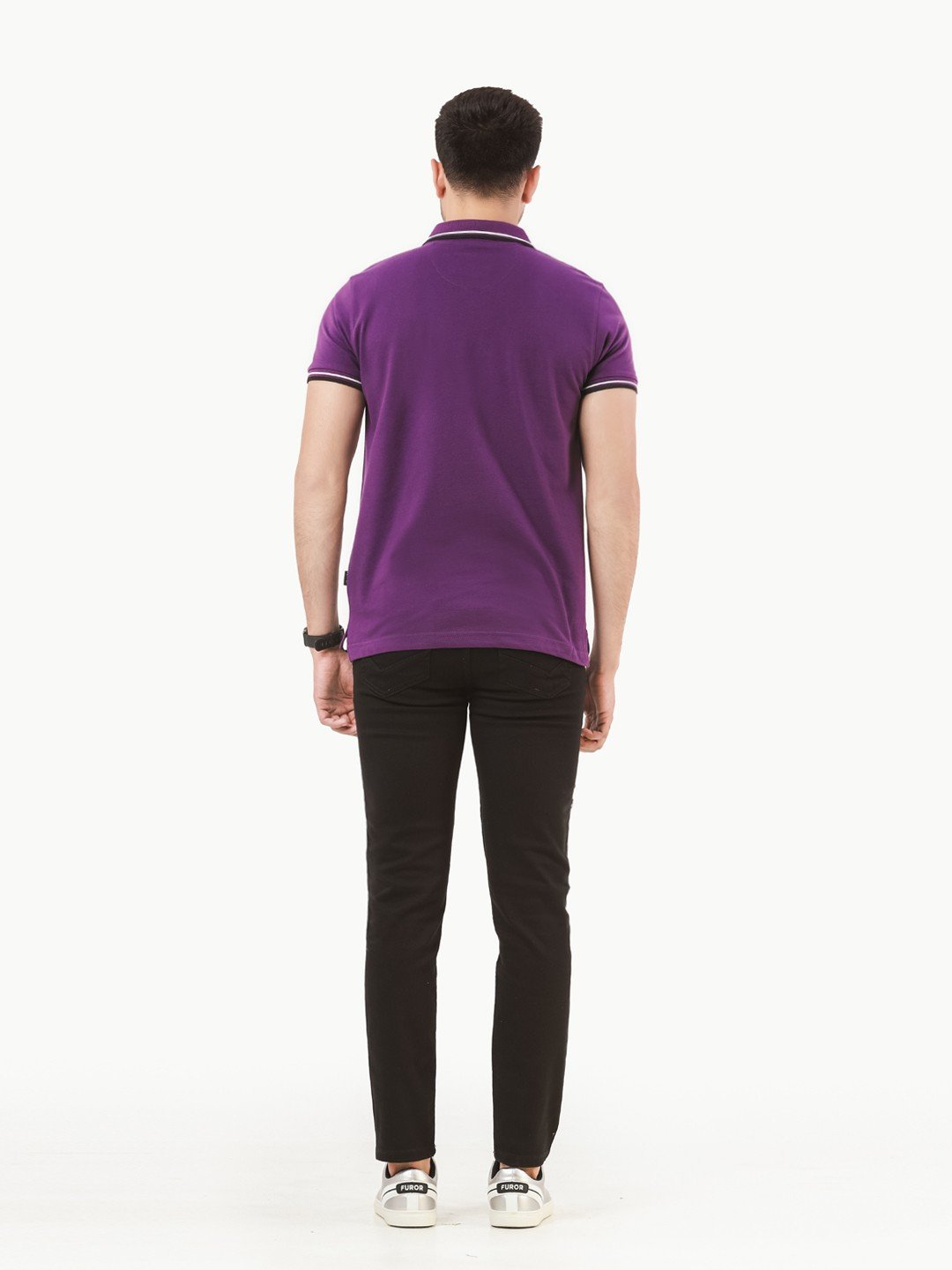 Edenrobe - Men's Plum Polo Shirt - EMTPS22-008