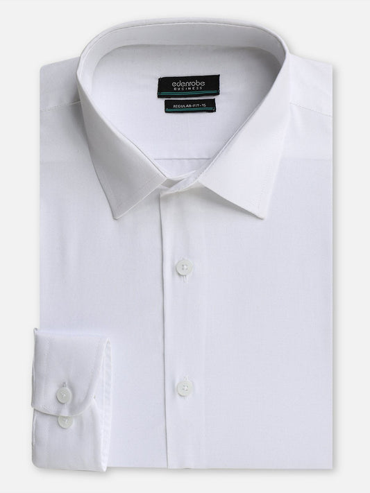 Edenrobe - Men's White Shirt Plain - EMTSB21-044