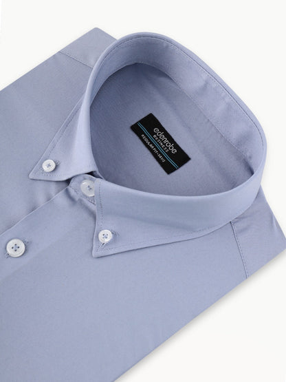 Edenrobe - Men's Steel Blue Shirt Plain - EMTSB22-100