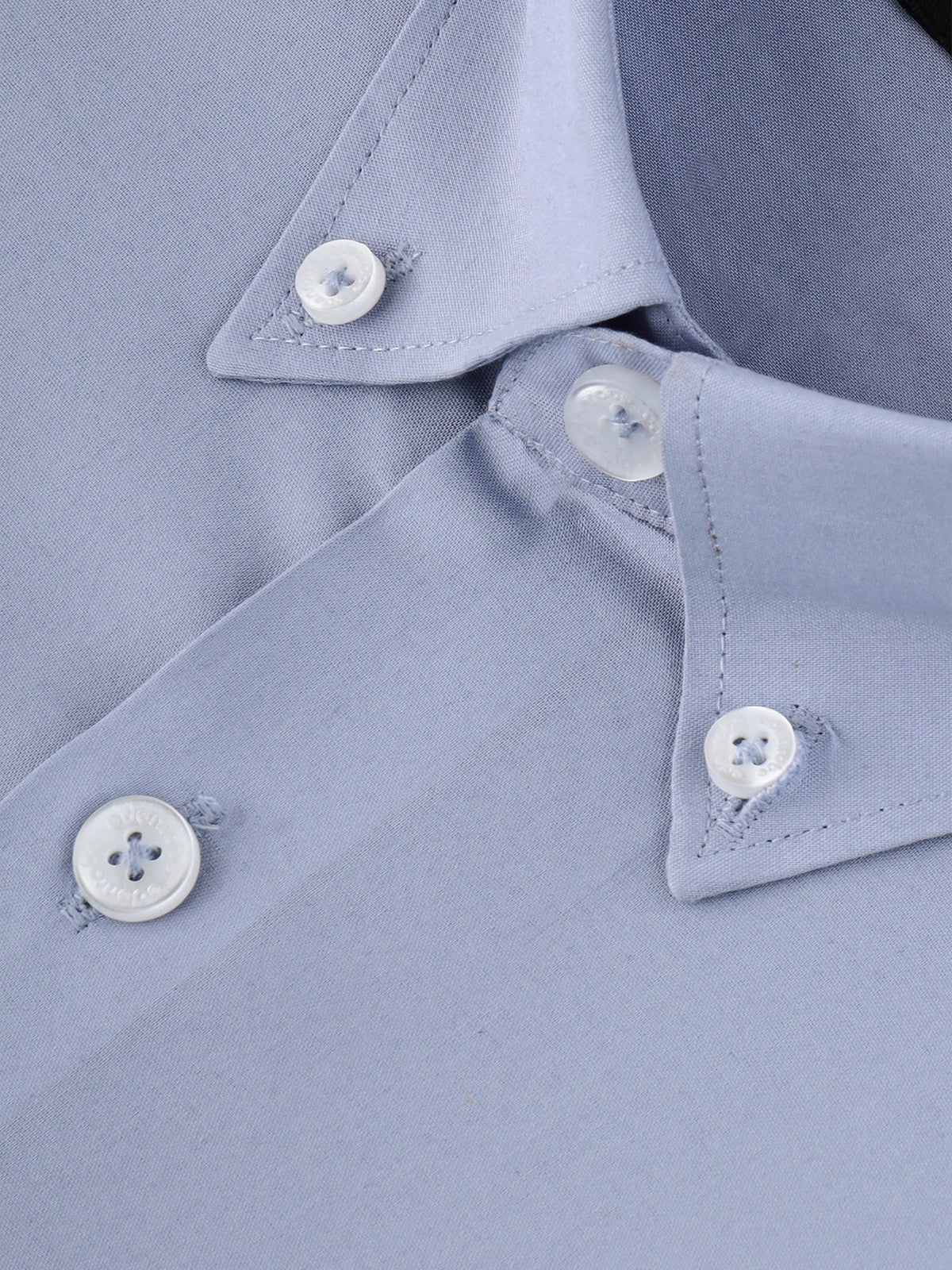 Edenrobe - Men's Steel Blue Shirt Plain - EMTSB22-100