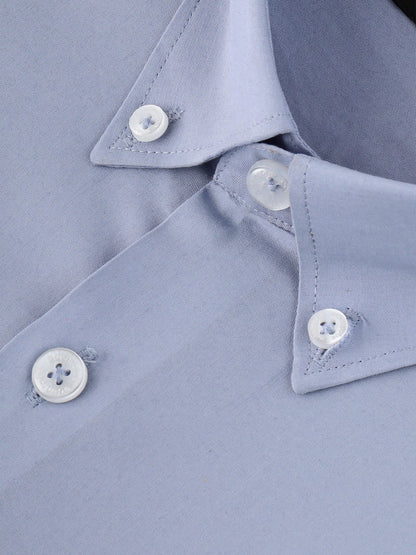 Edenrobe - Men's Steel Blue Shirt Plain - EMTSB22-100