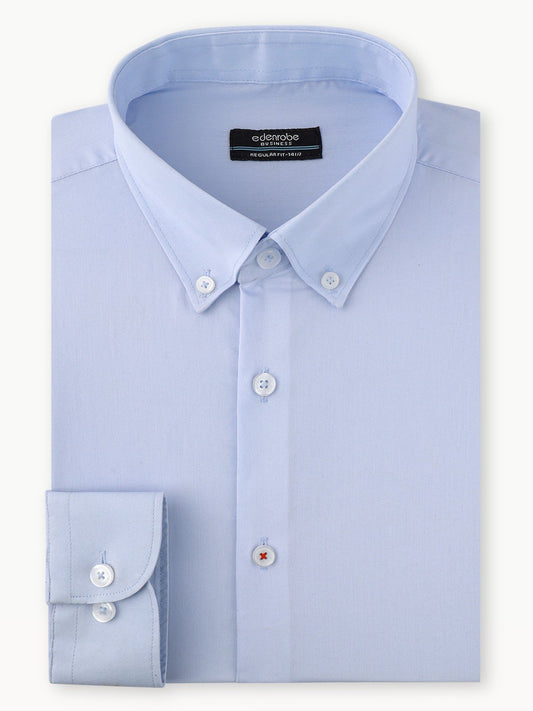 Edenrobe - Men's Sky Blue Shirt Plain - EMTSB22-139