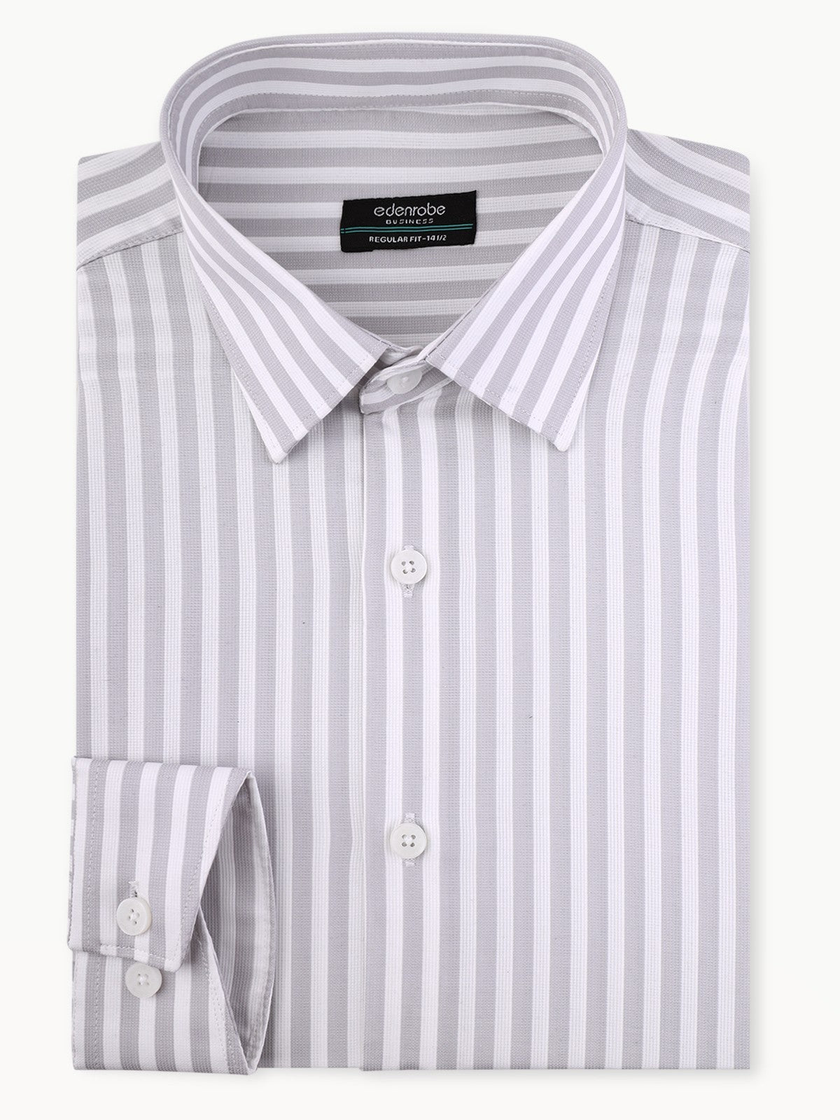 Edenrobe - Men's White & Grey Shirt - EMTSB22-084