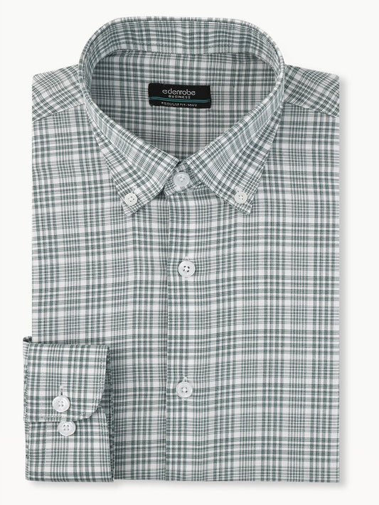 Edenrobe - Men's White Green Shirt - EMTSB22-091