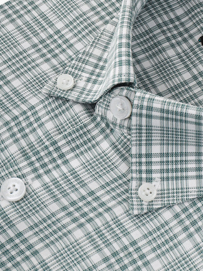 Edenrobe - Men's White Green Shirt - EMTSB22-091