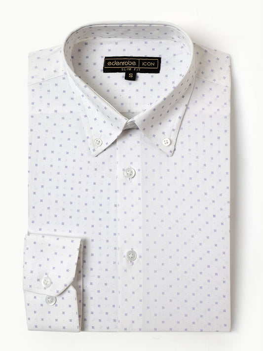 Edenrobe - Men's White Shirt - EMTSI22-50243
