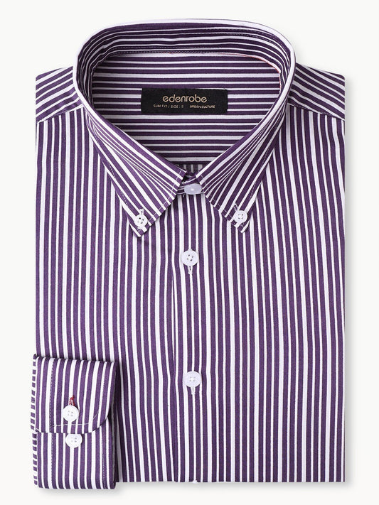 Edenrobe - Men's Purple Shirt - EMTSUC22-166
