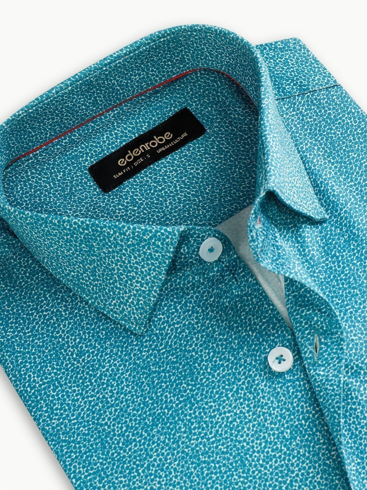 Edenrobe - Men's Teal Shirt - EMTSUC22-169