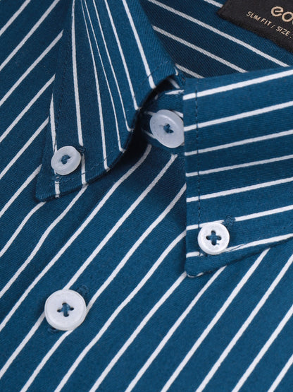 Edenrobe - Men's Teal Blue Shirt - EMTSUC22-172