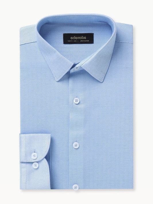 Edenrobe - Men's Sky Blue Shirt - EMTSUC22-173