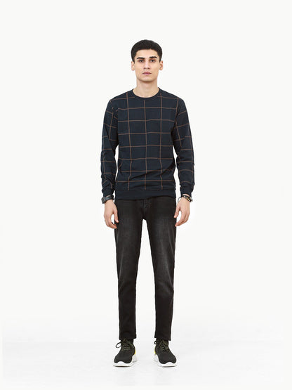 Edenrobe - Men's Dark Navy SweatShirt - EMTSS22-001