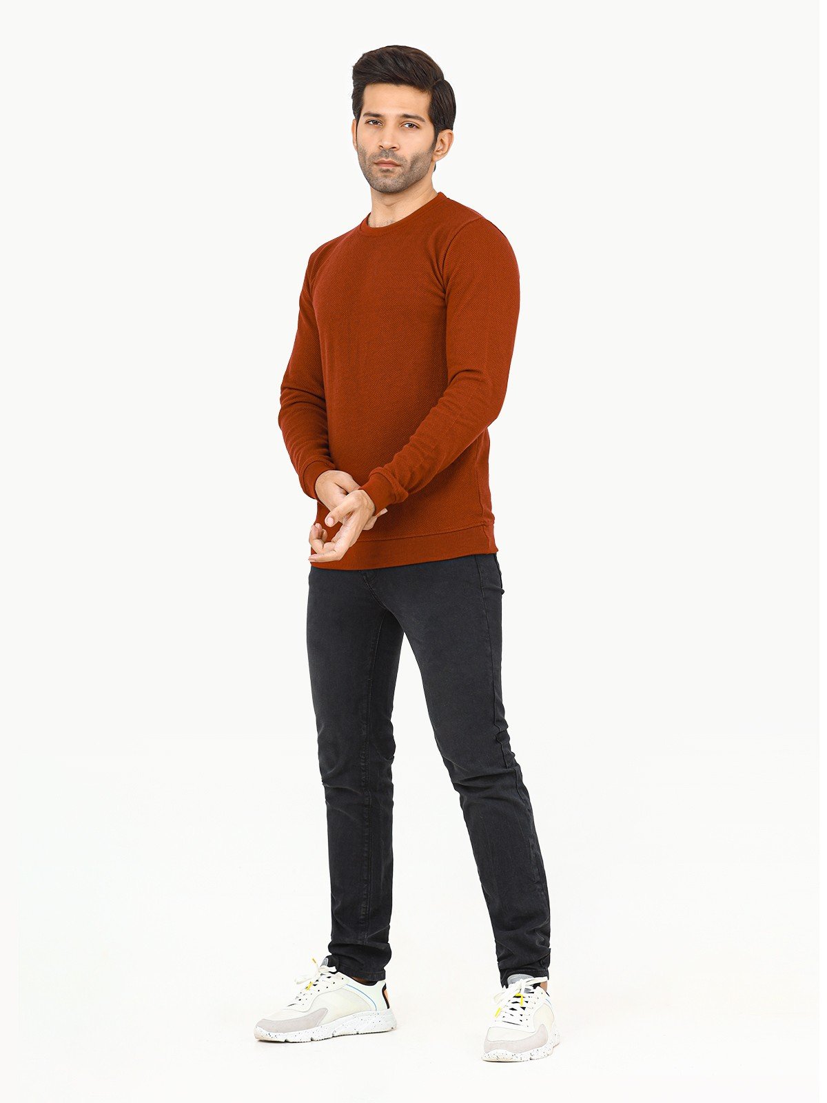 Edenrobe - Men's Maroon SweatShirt - EMTSS22-003