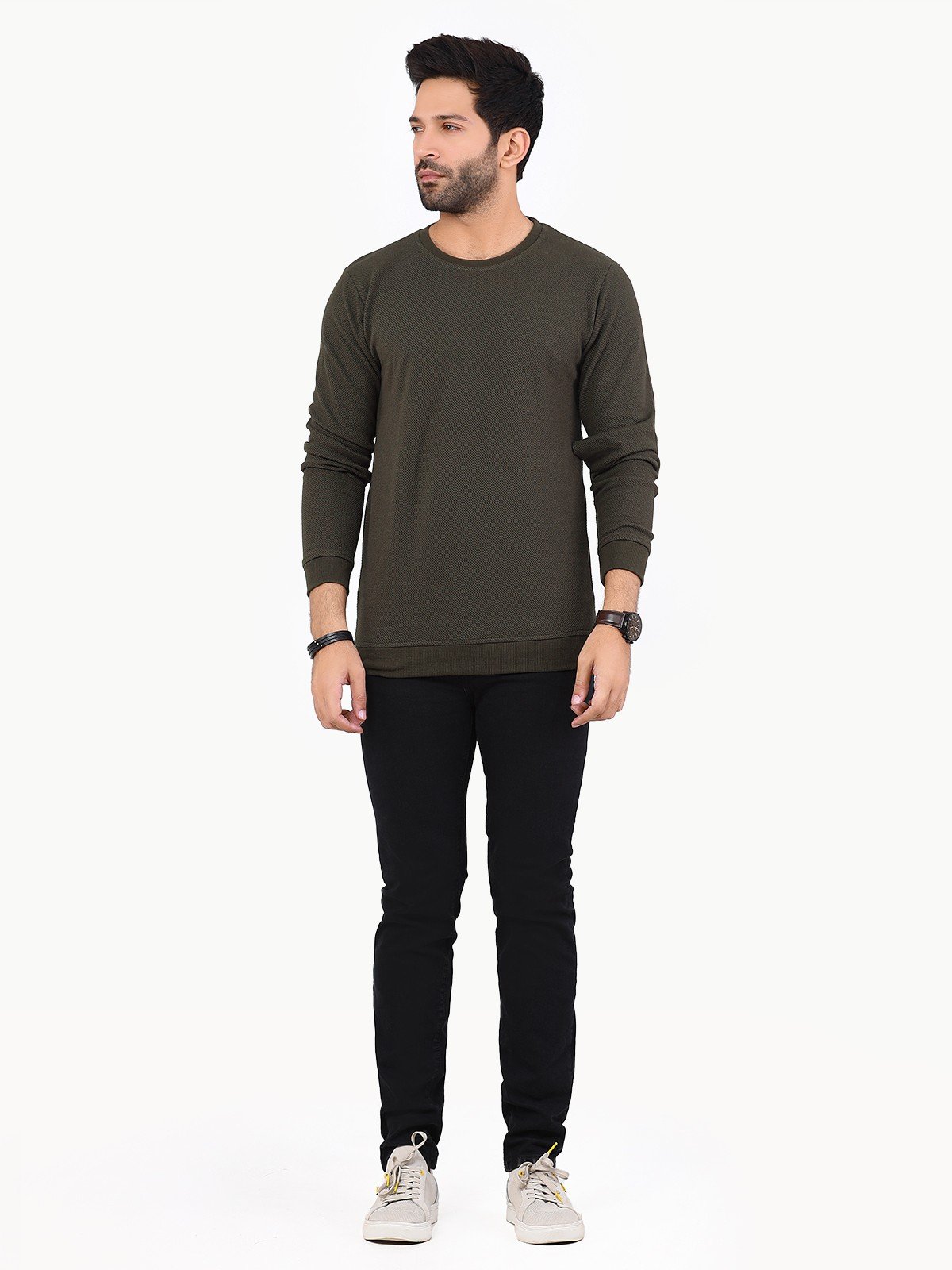 Edenrobe - Men's Green SweatShirt - EMTSS22-004